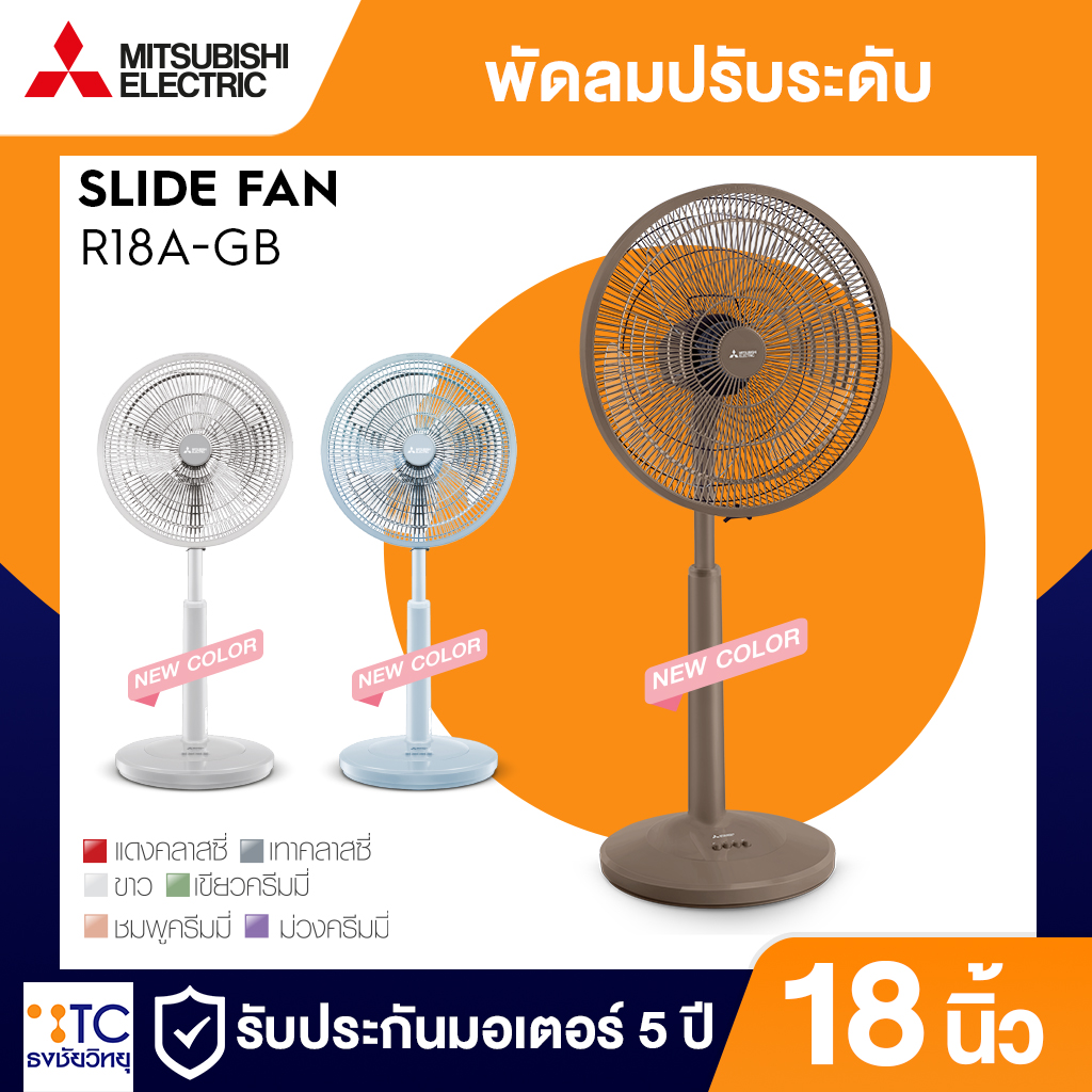พัดลมปรับระดับ Mitsubishi Electric 18 นิ้ว รุ่น R18A-GB